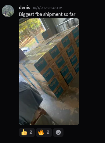 Denis - Biggest FBA shipment