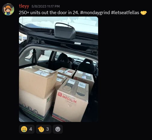 Tleyy - 250+ units shipped in 24 hours